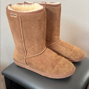 Minnetonka  Olympia Brown Suede Shearling Boots
